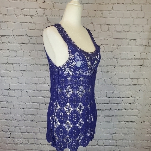 𝅺URBAN Outfitters Crocheted Tank Top sz. Small - Picture 5 of 10